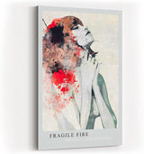 Paul Sinus Kunstdruck 40x60cm Fragile Fire Abstraktes Porträt in Rot und Beige The Beauty of Being Undone