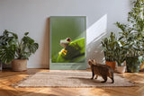 Paul Sinus Kunstdruck 40x60cm Frosch Natur Dschungel Tierkunst grün witzig Little Guardian