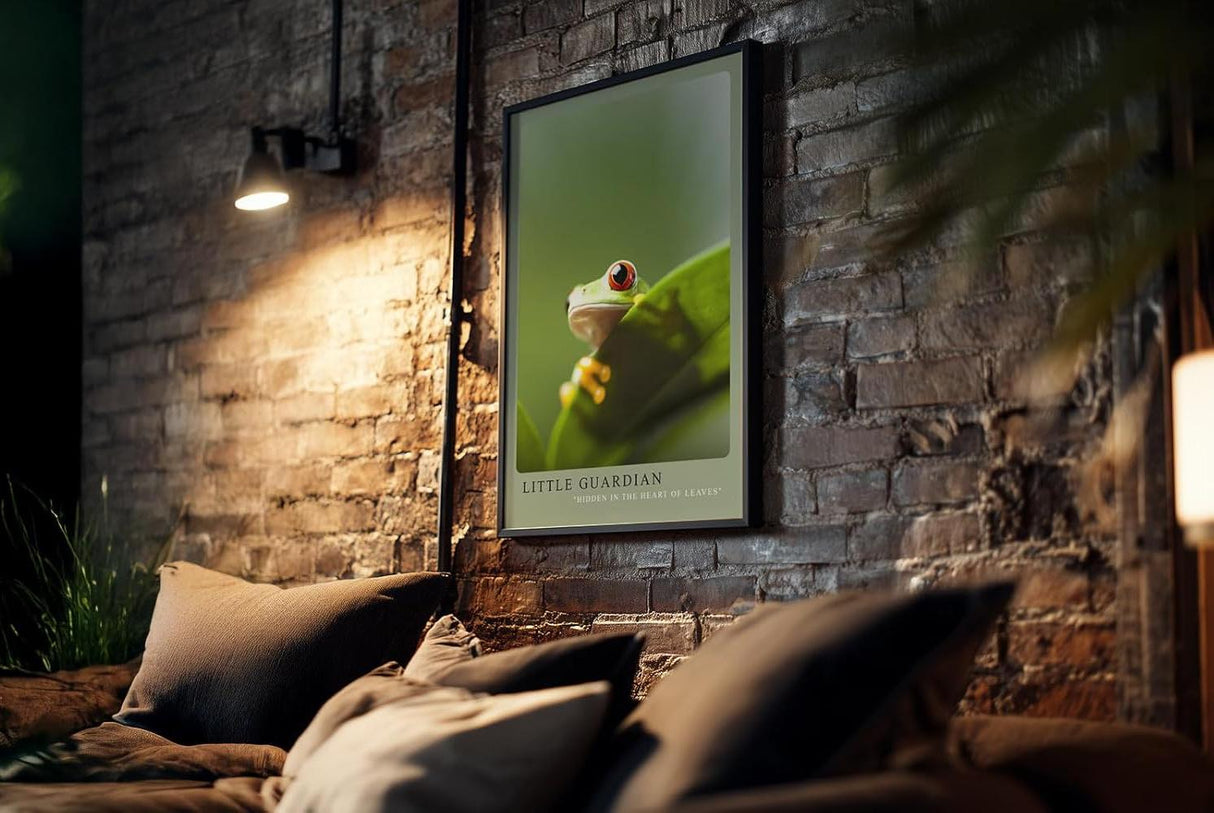 Paul Sinus Kunstdruck 40x60cm Frosch Natur Dschungel Tierkunst grün witzig Little Guardian