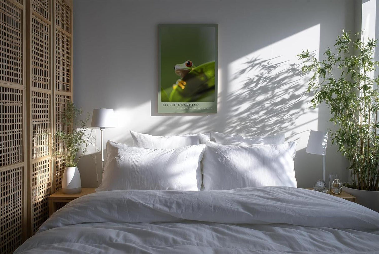 Paul Sinus Kunstdruck 40x60cm Frosch Natur Dschungel Tierkunst grün witzig Little Guardian