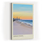 Paul Sinus Kunstdruck 40x60cm Gold Coast Australia – Weite Küste mit Skyline bei Sonnenuntergang in Australien als Panorama