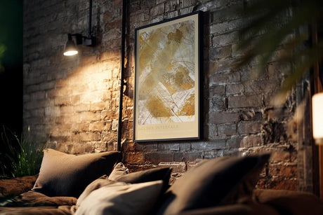 Paul Sinus Kunstdruck 40x60cm Golden Intervals Gold Struktur Weiß Abstrakt Eleganz Schichten