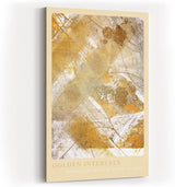 Paul Sinus Kunstdruck 40x60cm Golden Intervals Gold Struktur Weiß Abstrakt Eleganz Schichten