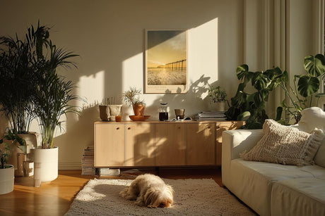 Paul Sinus Kunstdruck 40x60cm Golden Pier Steg im goldenen Licht The Frame of a Fading Day