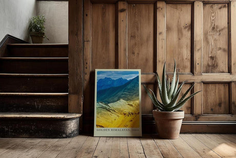 Paul Sinus Kunstdruck 40x60cm Goldene Himalayas in Indien – erhabene Natur zwischen Himmel und Erde in Farbe eingefangen