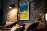 Paul Sinus Kunstdruck 40x60cm Goldene Himalayas in Indien – erhabene Natur zwischen Himmel und Erde in Farbe eingefangen