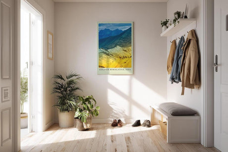 Paul Sinus Kunstdruck 40x60cm Goldene Himalayas in Indien – erhabene Natur zwischen Himmel und Erde in Farbe eingefangen