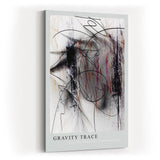 Paul Sinus Kunstdruck 40x60cm Gravity Trace Schwarz Weiß Linie Fall Struktur Abstrakt Bewegung