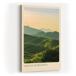 Paul Sinus Kunstdruck 40x60cm Green Horizons Hügel Sonnenaufgang Morgenstimmung Natur Lichtstimmung