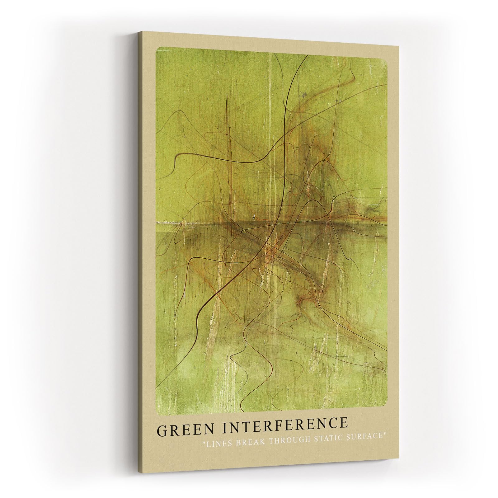 Paul Sinus Kunstdruck 40x60cm Green Interference Linien durchbrechen die grüne Stille