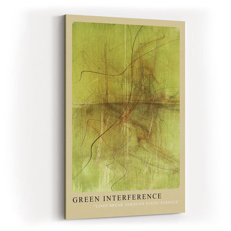 Paul Sinus Kunstdruck 40x60cm Green Interference Linien durchbrechen die grüne Stille