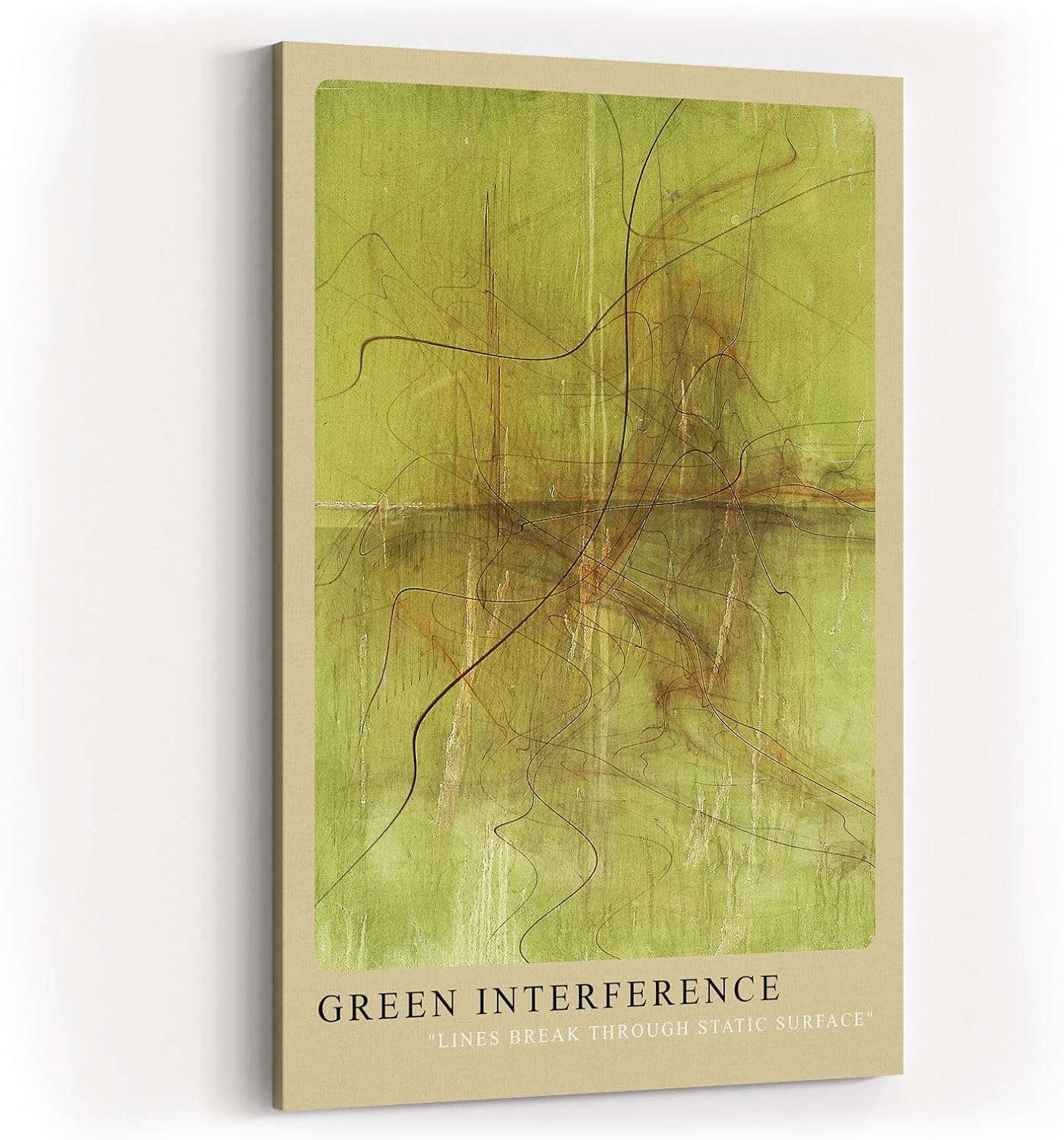 Paul Sinus Kunstdruck 40x60cm Green Interference Linien durchbrechen die grüne Stille
