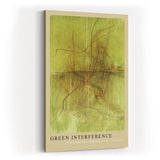 Paul Sinus Kunstdruck 40x60cm Green Interference Linien durchbrechen die grüne Stille