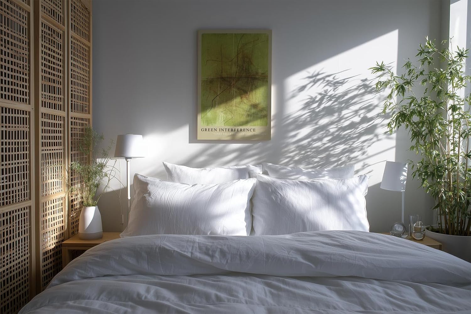 Paul Sinus Kunstdruck 40x60cm Green Interference Linien durchbrechen die grüne Stille