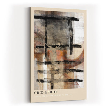 Paul Sinus Kunstdruck 40x60cm Grid Error Struktur Fehler Raster Grau Schwarz Abstrakt Bewegung