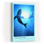 Paul Sinus Kunstdruck 40x60cm Hai Meer Unterwasser Silhouette Jäger Ozean Deep Hunter