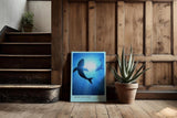 Paul Sinus Kunstdruck 40x60cm Hai Meer Unterwasser Silhouette Jäger Ozean Deep Hunter
