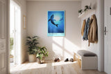 Paul Sinus Kunstdruck 40x60cm Hai Meer Unterwasser Silhouette Jäger Ozean Deep Hunter