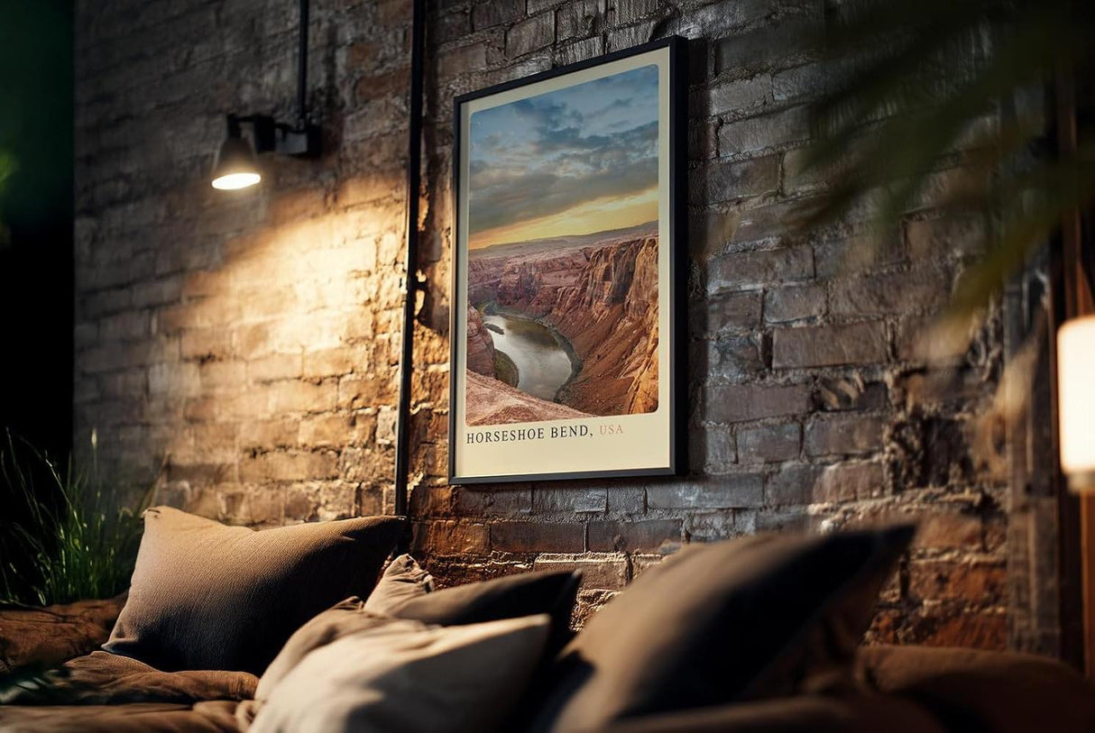 Paul Sinus Kunstdruck 40x60cm Horseshoe Bend – Atemberaubende Flussschleife in der Wüste Arizonas