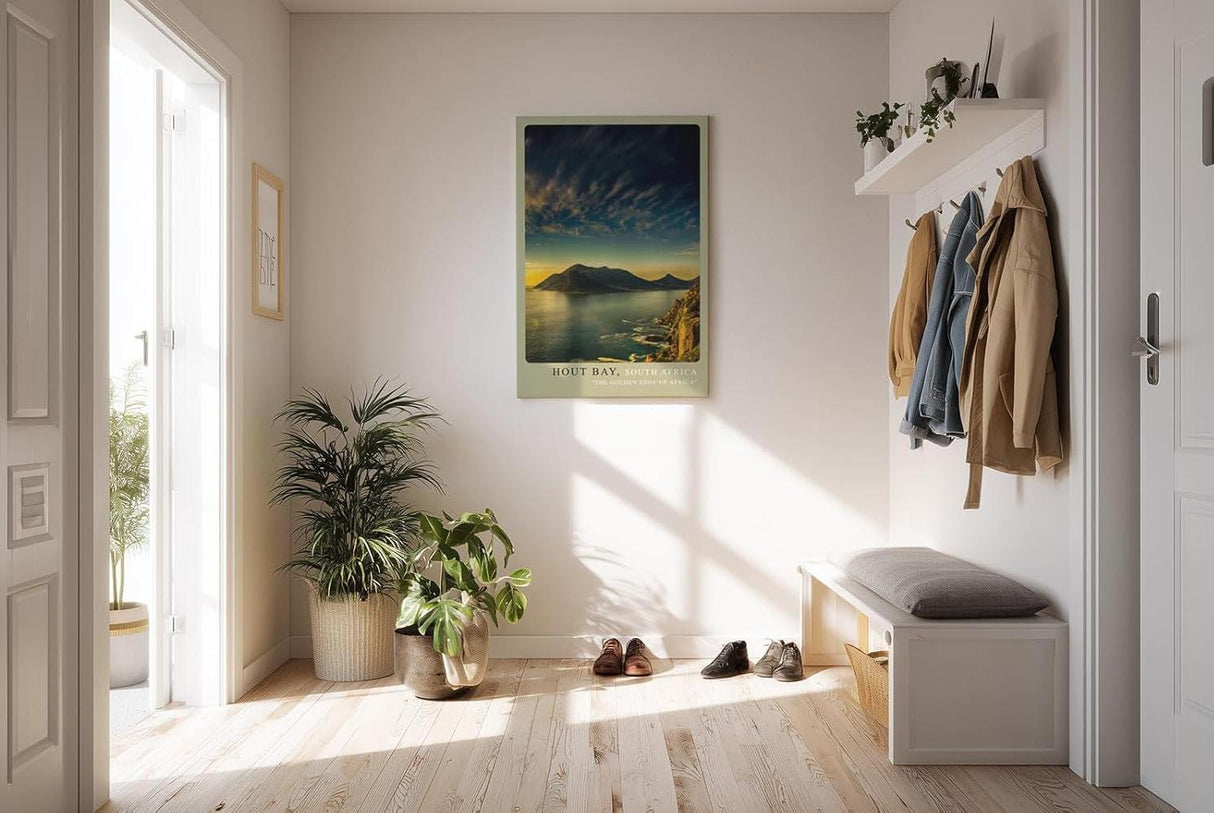 Paul Sinus Kunstdruck 40x60cm Hout Bay Südafrika – dramatische Küstenlandschaft im Sonnenuntergang