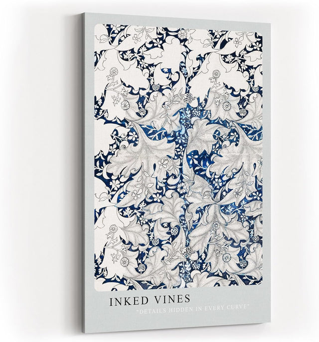Paul Sinus Kunstdruck 40x60cm Inked Vines kunstvolles Rankenmotiv in Tintenoptik mit feinen Schraffuren und Tiefenwirkung