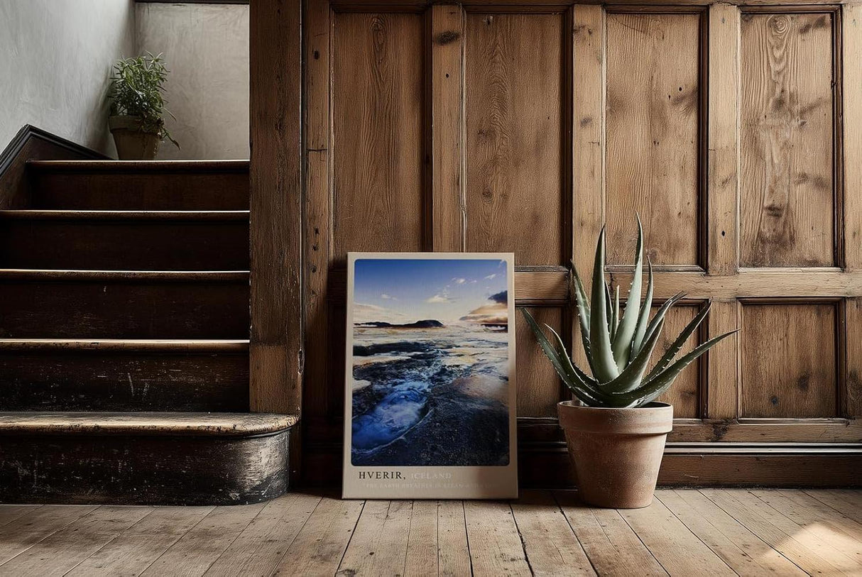 Paul Sinus Kunstdruck 40x60cm Island Hverir Geothermie Landschaft Erde Natur Dampf Hverir Iceland