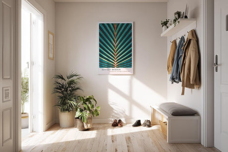 Paul Sinus Kunstdruck 40x60cm Jungle Design Blattmuster Symmetrie Tropisch Grün Naturgeometrie