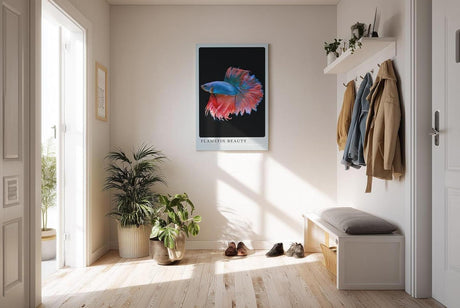 Paul Sinus Kunstdruck 40x60cm Kampffisch mit flammenden Flossen – Farben in perfekter Bewegung eingefangen