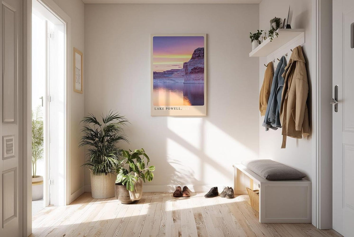 Paul Sinus Kunstdruck 40x60cm Lake Powell USA – Sandsteinformationen mit Wasserreflexion im Sonnenuntergang