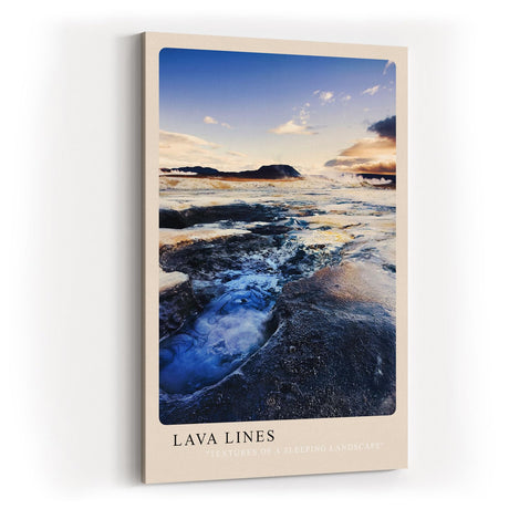 Paul Sinus Kunstdruck 40x60cm Lava Lines Vulkanisches Gestein mit strukturierten Formen im Abendlicht