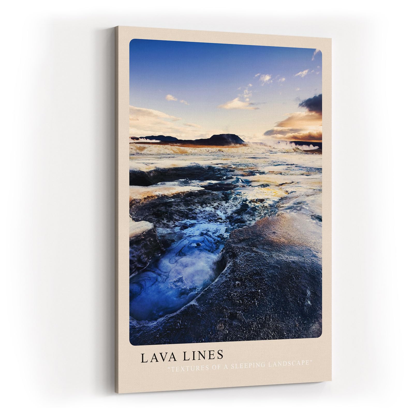 Paul Sinus Kunstdruck 40x60cm Lava Lines Vulkanisches Gestein mit strukturierten Formen im Abendlicht