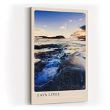 Paul Sinus Kunstdruck 40x60cm Lava Lines Vulkanisches Gestein mit strukturierten Formen im Abendlicht