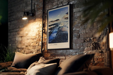 Paul Sinus Kunstdruck 40x60cm Lava Lines Vulkanisches Gestein mit strukturierten Formen im Abendlicht