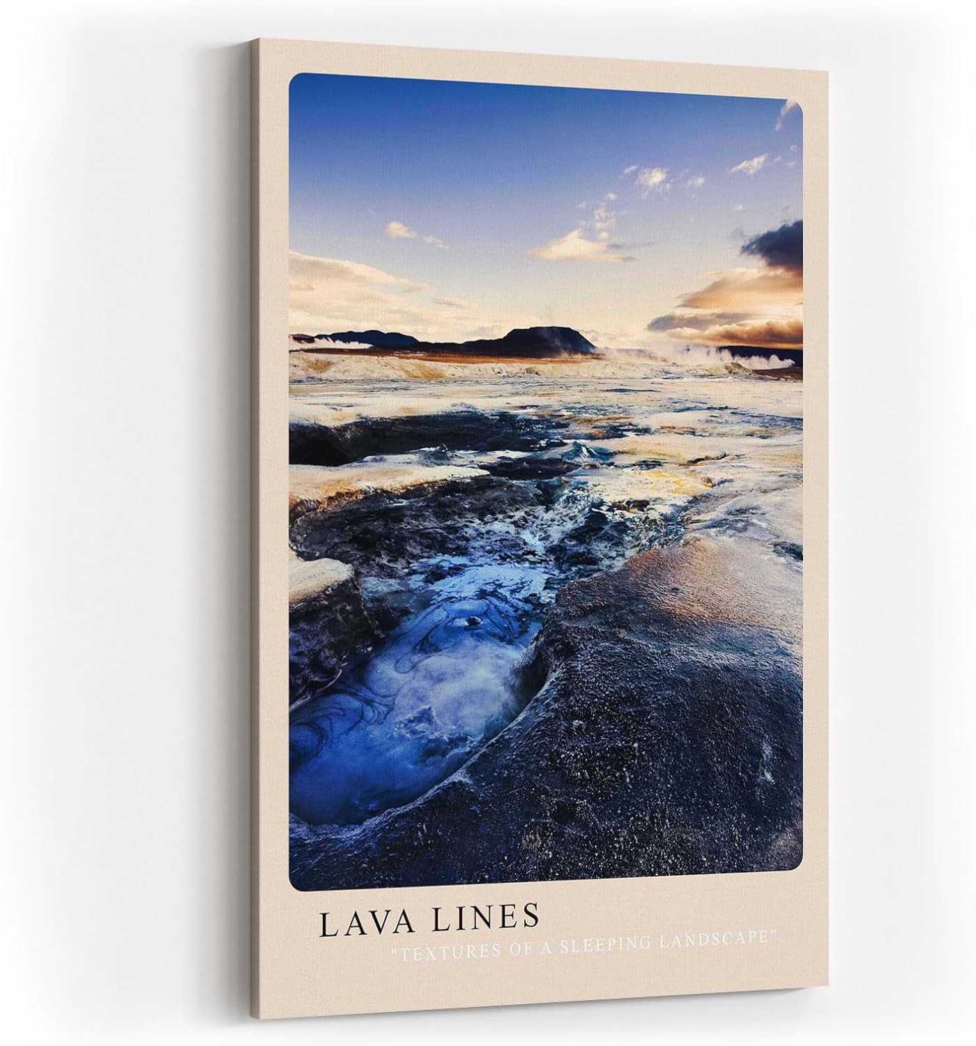 Paul Sinus Kunstdruck 40x60cm Lava Lines Vulkanisches Gestein mit strukturierten Formen im Abendlicht