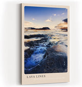 Paul Sinus Kunstdruck 40x60cm Lava Lines Vulkanisches Gestein mit strukturierten Formen im Abendlicht