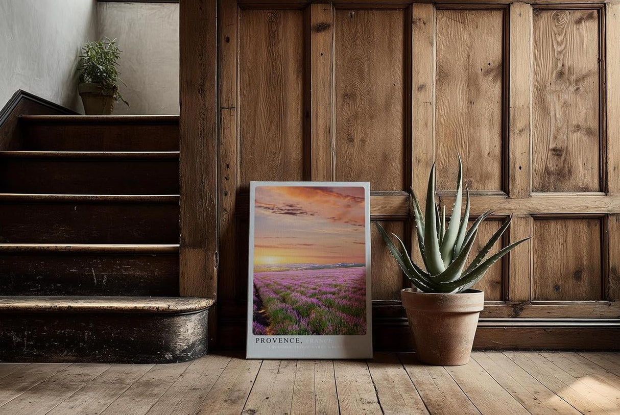 Paul Sinus Kunstdruck 40x60cm Lavendelfeld Provence Frankreich Sonnenuntergang Natur Provence France