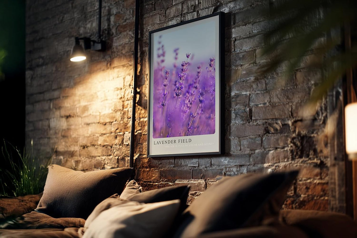 Paul Sinus Kunstdruck 40x60cm Lavender Field – Nahaufnahme blühender Lavendelzweige im Sommerlicht