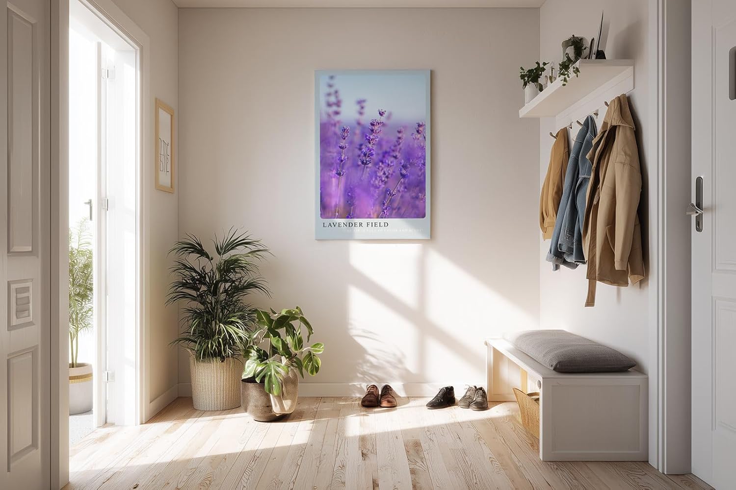 Paul Sinus Kunstdruck 40x60cm Lavender Field – Nahaufnahme blühender Lavendelzweige im Sommerlicht