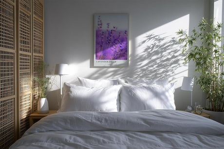 Paul Sinus Kunstdruck 40x60cm Lavender Field – Nahaufnahme blühender Lavendelzweige im Sommerlicht