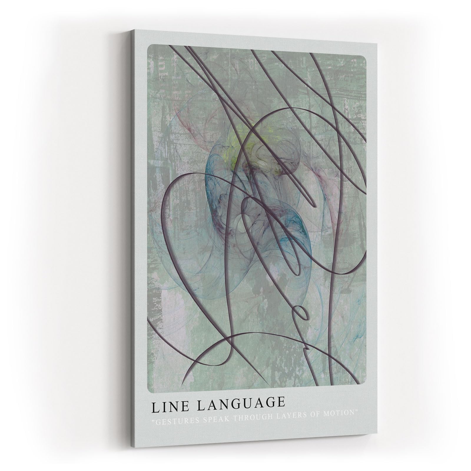 Paul Sinus Kunstdruck 40x60cm Line Language Linien Bewegung Geste Abstrakt Pastell Struktur