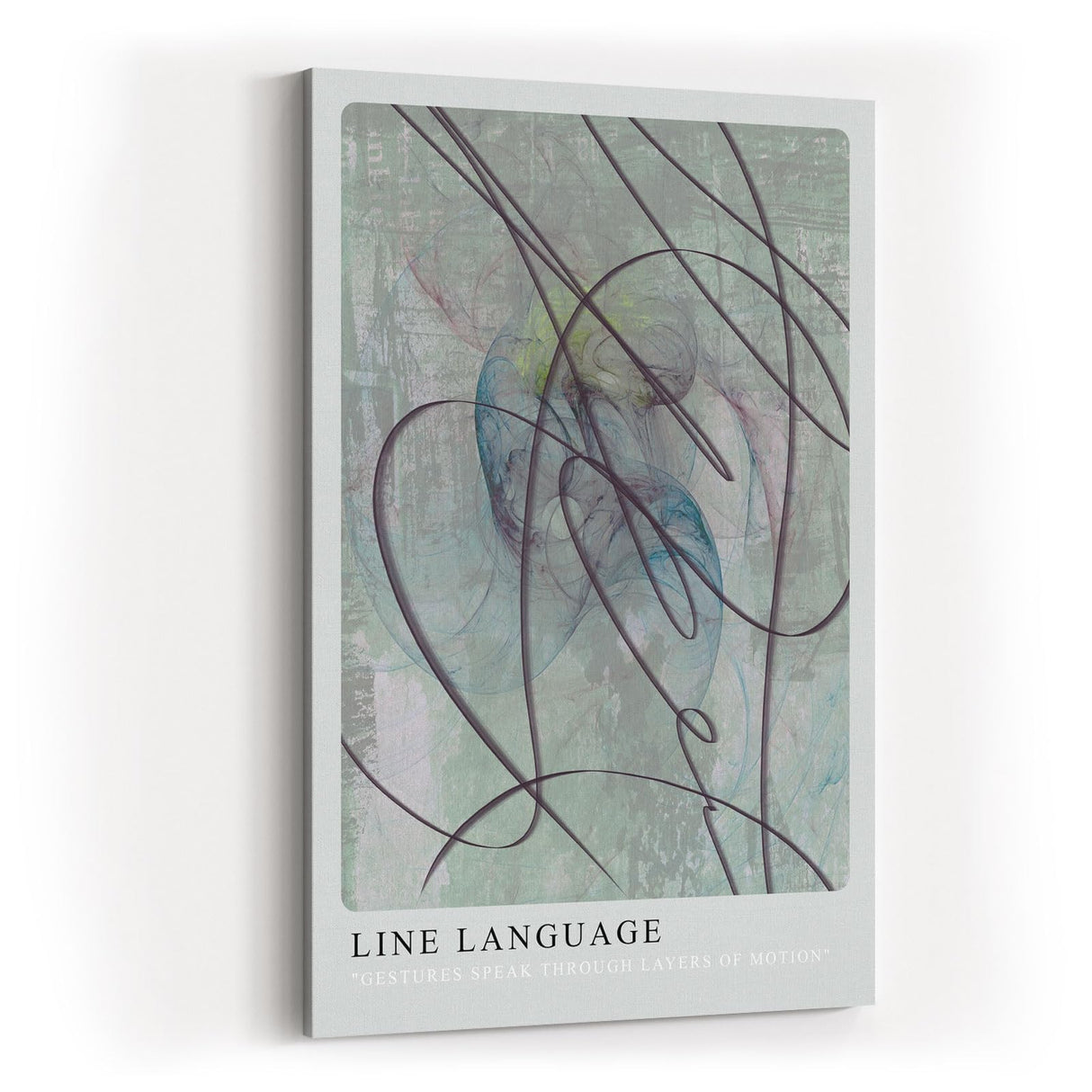 Paul Sinus Kunstdruck 40x60cm Line Language Linien Bewegung Geste Abstrakt Pastell Struktur