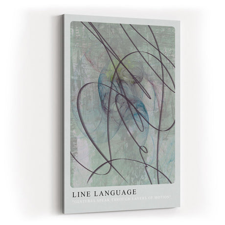 Paul Sinus Kunstdruck 40x60cm Line Language Linien Bewegung Geste Abstrakt Pastell Struktur