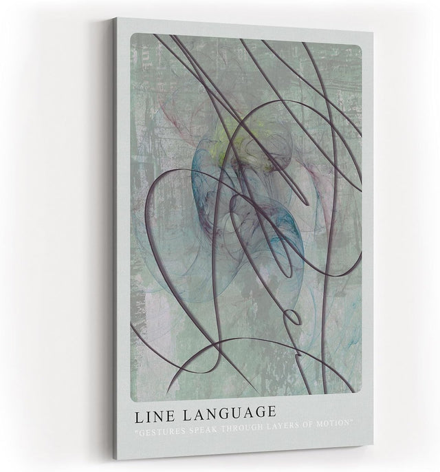 Paul Sinus Kunstdruck 40x60cm Line Language Linien Bewegung Geste Abstrakt Pastell Struktur
