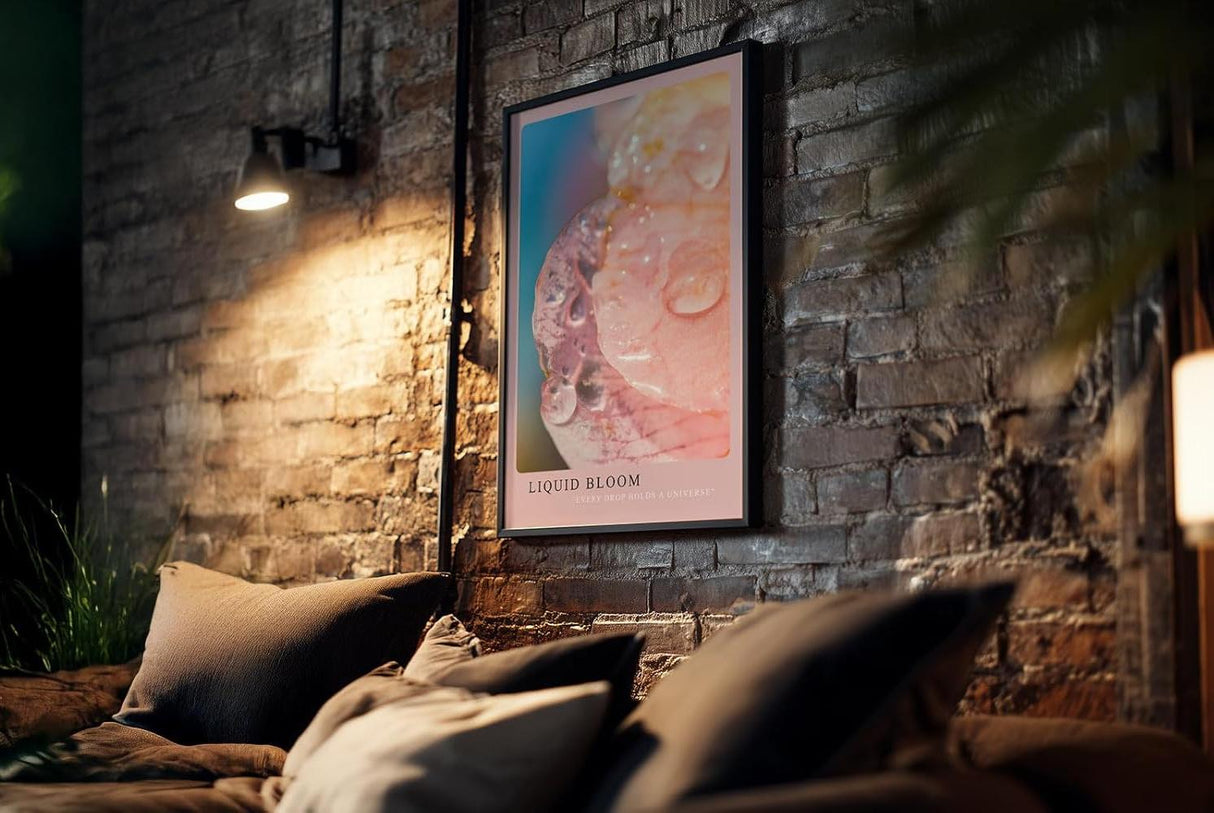 Paul Sinus Kunstdruck 40x60cm Liquid Bloom – Florale Nahaufnahme in Tropfenglanz und Pastell