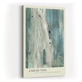 Paul Sinus Kunstdruck 40x60cm Liquid Veil Blau Silber Struktur Textur Fluss Bewegung Abstrakt