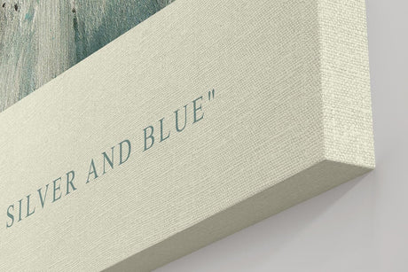 Paul Sinus Kunstdruck 40x60cm Liquid Veil Blau Silber Struktur Textur Fluss Bewegung Abstrakt