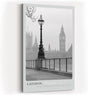 Paul Sinus Kunstdruck 40x60cm London England Big Ben Schwarzweiß Stadt Nostalgie Regen