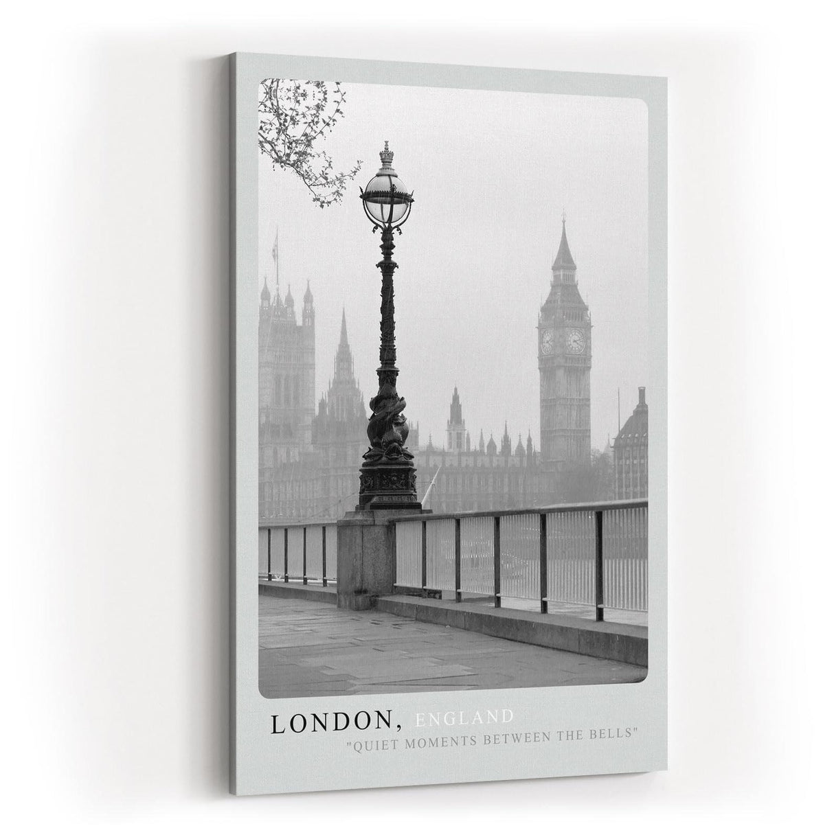 Paul Sinus Kunstdruck 40x60cm London England Big Ben Schwarzweiß Stadt Nostalgie Regen