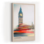 Paul Sinus Kunstdruck 40x60cm London England mit Big Ben und Lichtern moderner Fahrzeuge