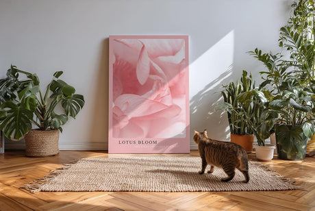 Paul Sinus Kunstdruck 40x60cm Lotus Bloom – Zarte Lotusblüte in sanften Rosatönen als Symbol der Achtsamkeit